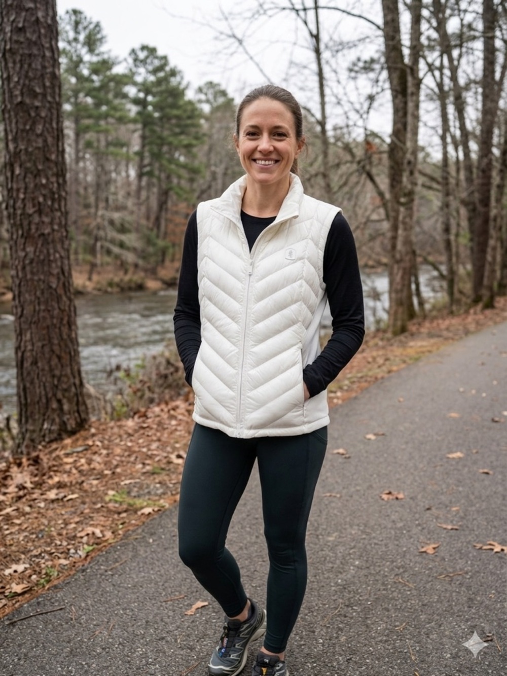 NWT Calvin Klein XL White Quilted Puffer Vest Full Zip Insulated Mock Neck
